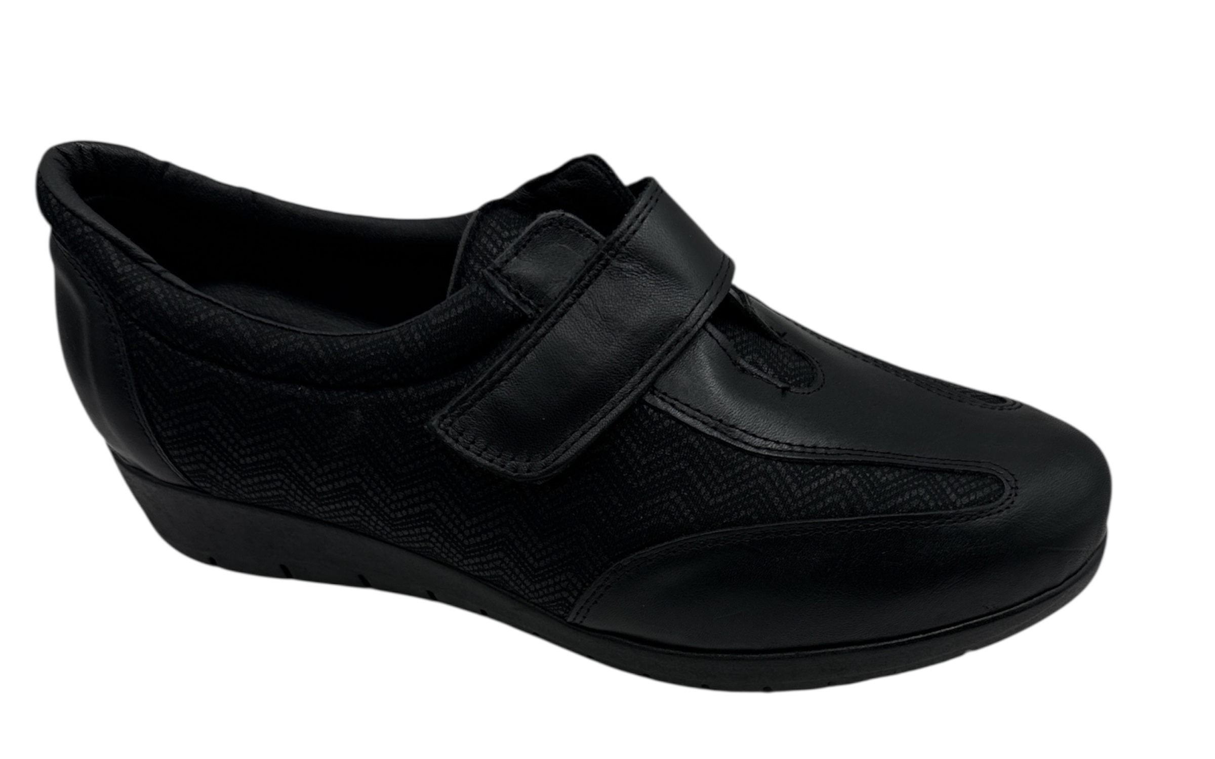 ZAPATO ANCHO ESPECIAL VELCRO LICRA CUÑA