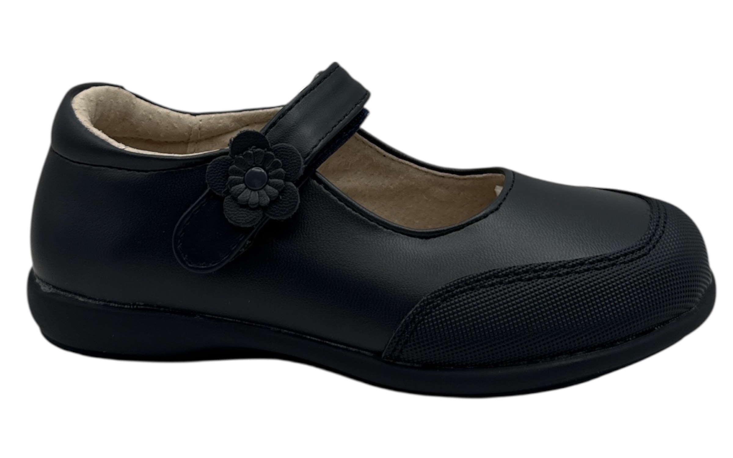 ZAPATO VELCRO FLORECILLA COLEGIAL PUNTER
