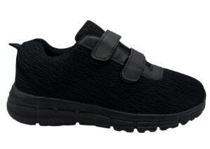 DEPORTIVO VELCRO JASPEADO TODO NEGRO