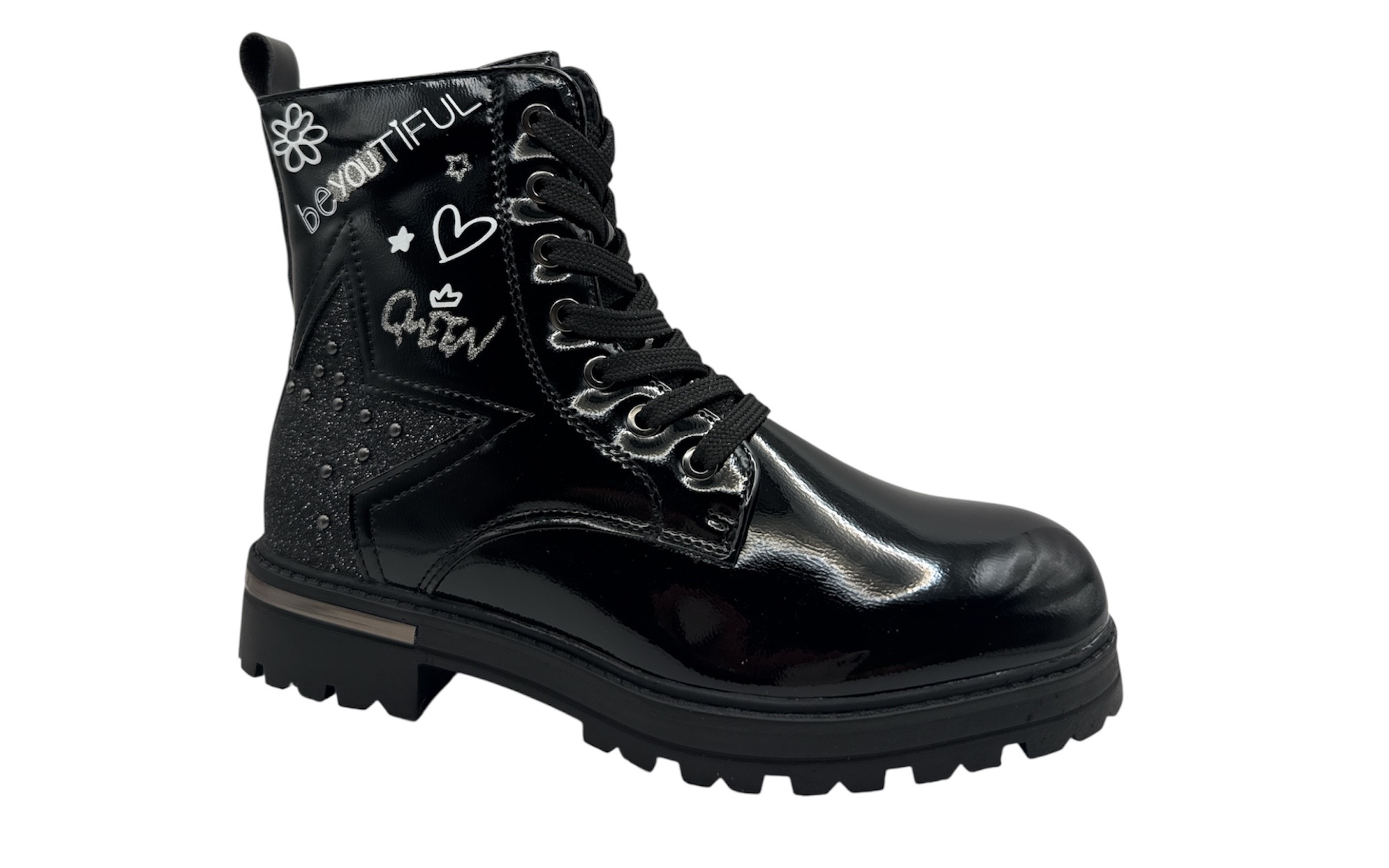 BOTIN CORDON ESTRELLAS PURPURINA