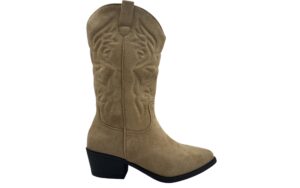 BATA TEJANO BORDADOS TACON MEDIO