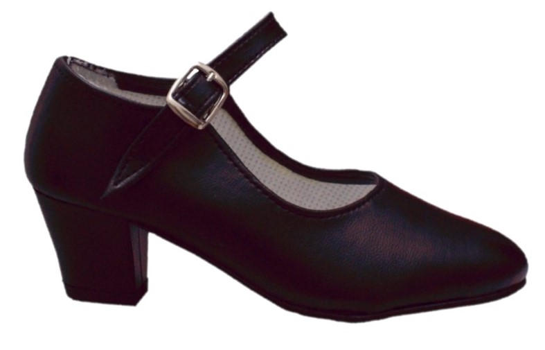 ZAPATO DE FLAMENCA TACON HEBILLA