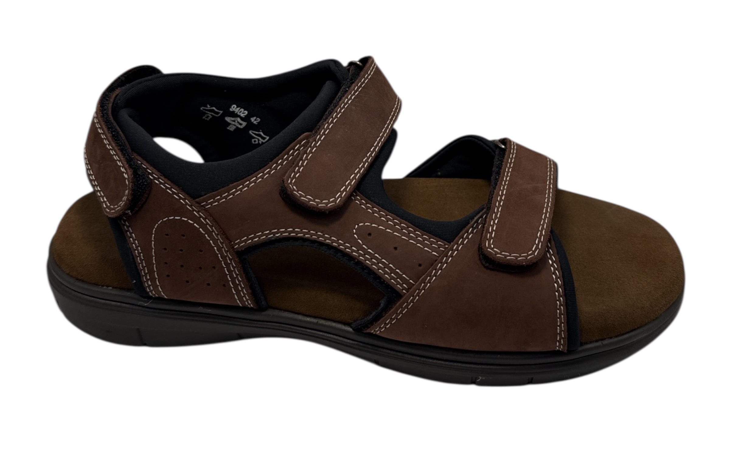 SANDALIA 2VELCROS Y ORO EN TALON BLANDA