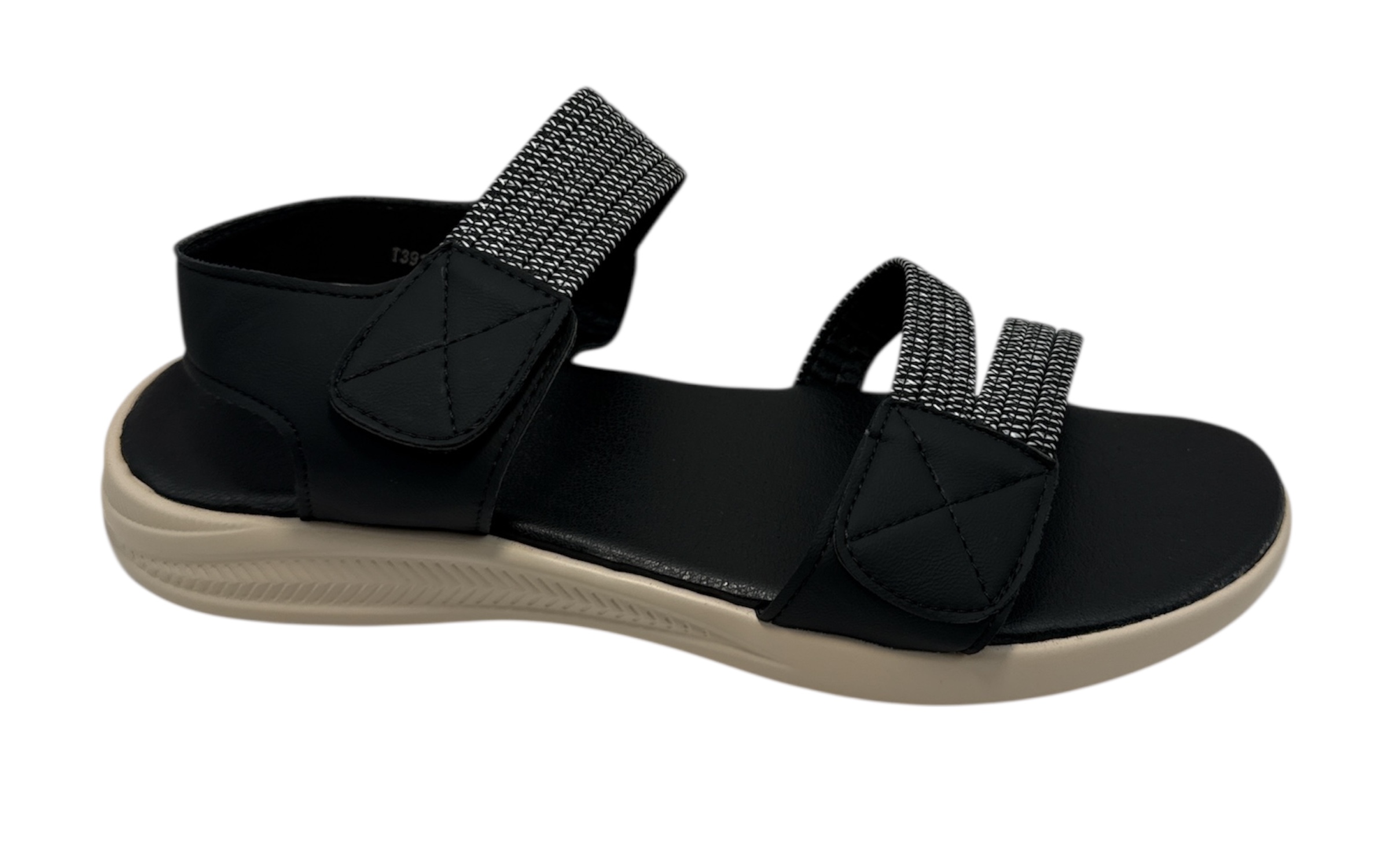 SANDALIA BANDA VELCRO Y CRUZ EMPEINE GEL