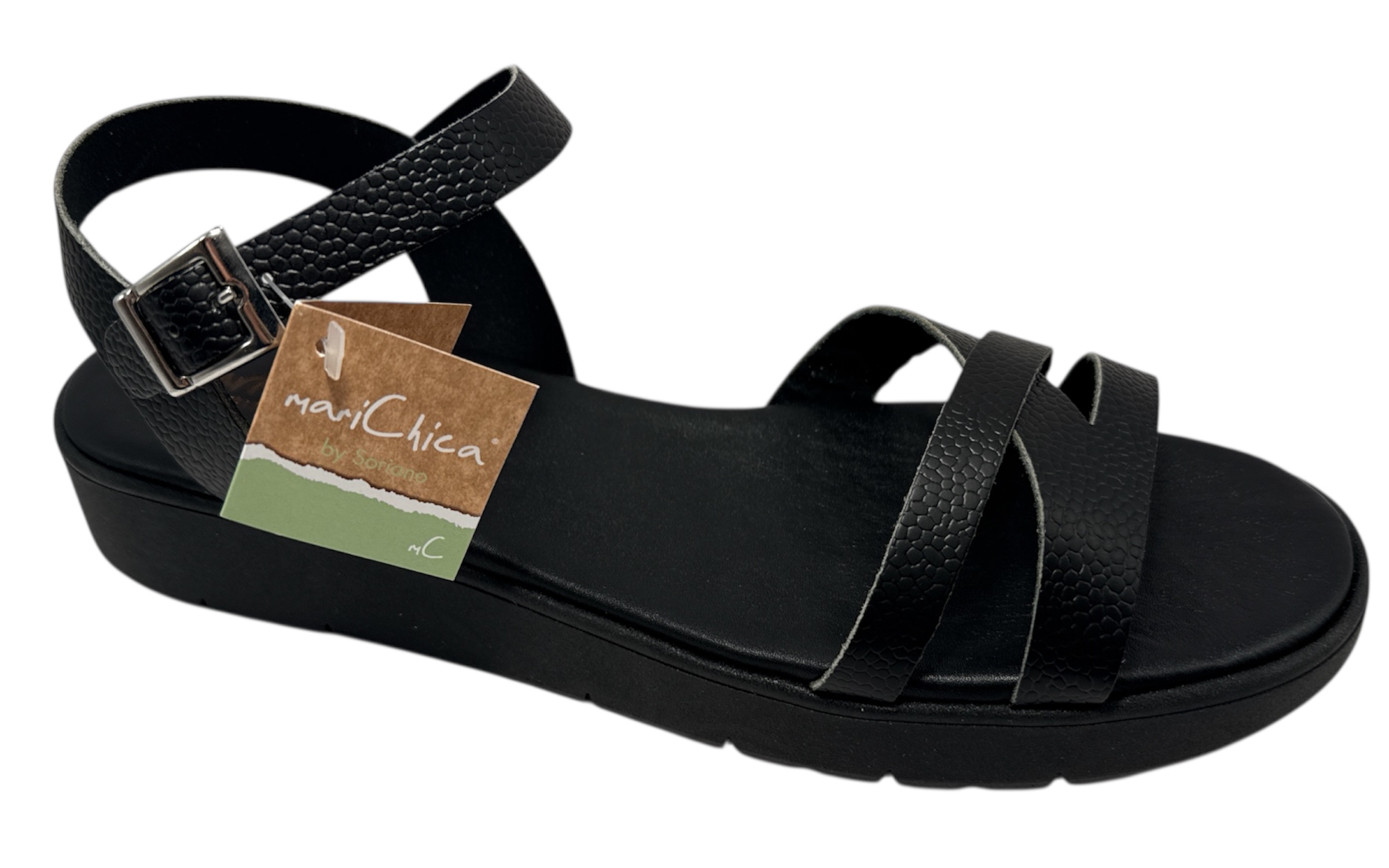 SANDALIA MULTITIRAS PLANTA GEL PISO GOMA