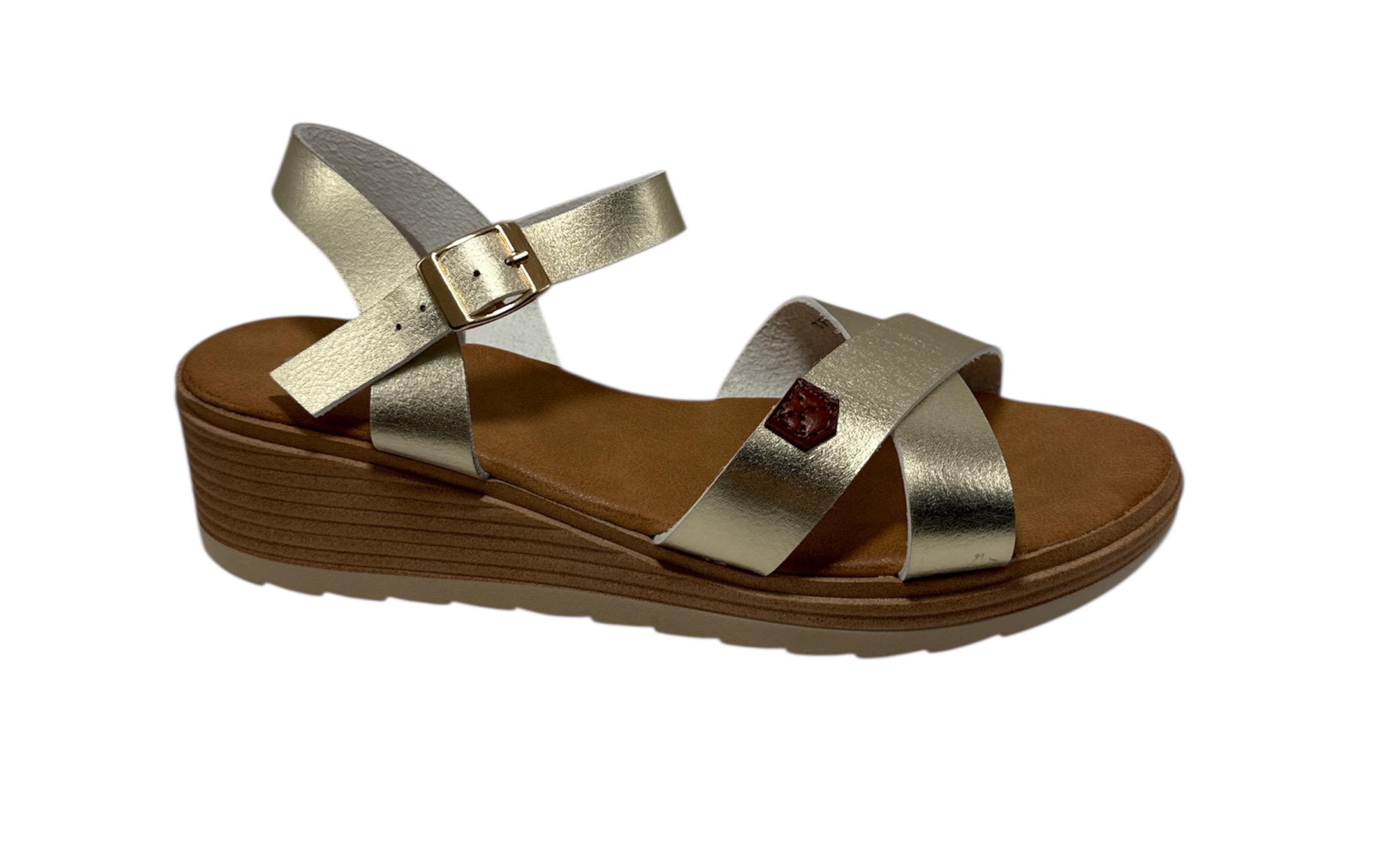 SANDALIA DOS BANDAS CRUZADAS CUÑITA