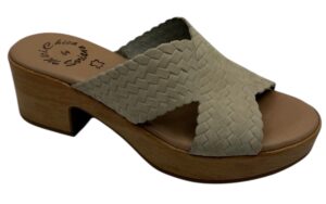 ZUECO 2BANDAS CRUZADAS TACON MADERA