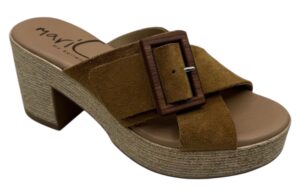 ZUECO 2BANDAS CRUZADAS HEBILLA T/ CAÑAMO