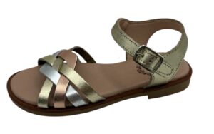 SANDALIA TIRAS ENLAZADAS PIEL PLANTA GEL