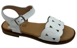 SANDALIA PLA CIRCULOS ENLAZADOS PIEL GEL