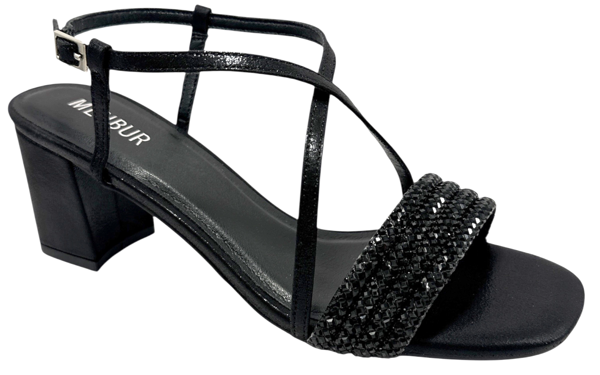 SANDALIA PALITA BRILLOS TIRAS CRUZADAS