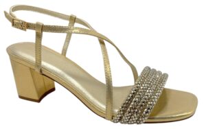 SANDALIA PALITA BRILLOS TIRAS CRUZADAS