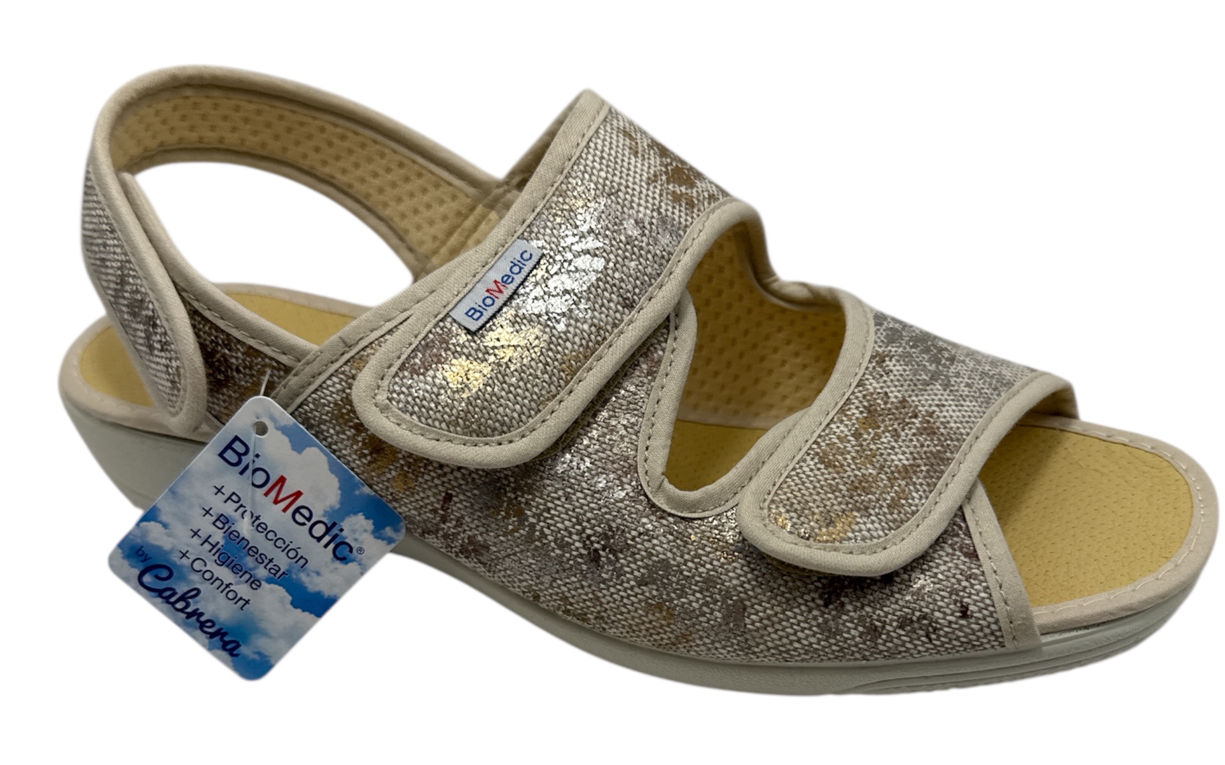 ZAPATILLA LICRA SANDALIA 2VELCROS CUÑITA