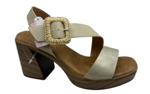 SANDALIA BANDITA Y DIAGONA MADERA GEL