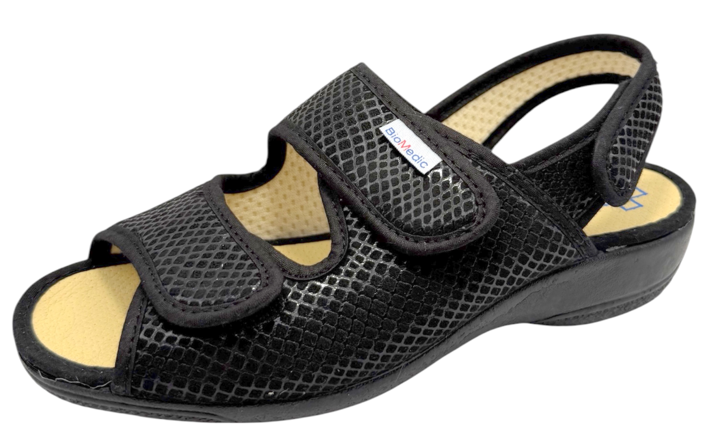 ZAPATILLA SANDALIA 3VELCROS UNO TALON