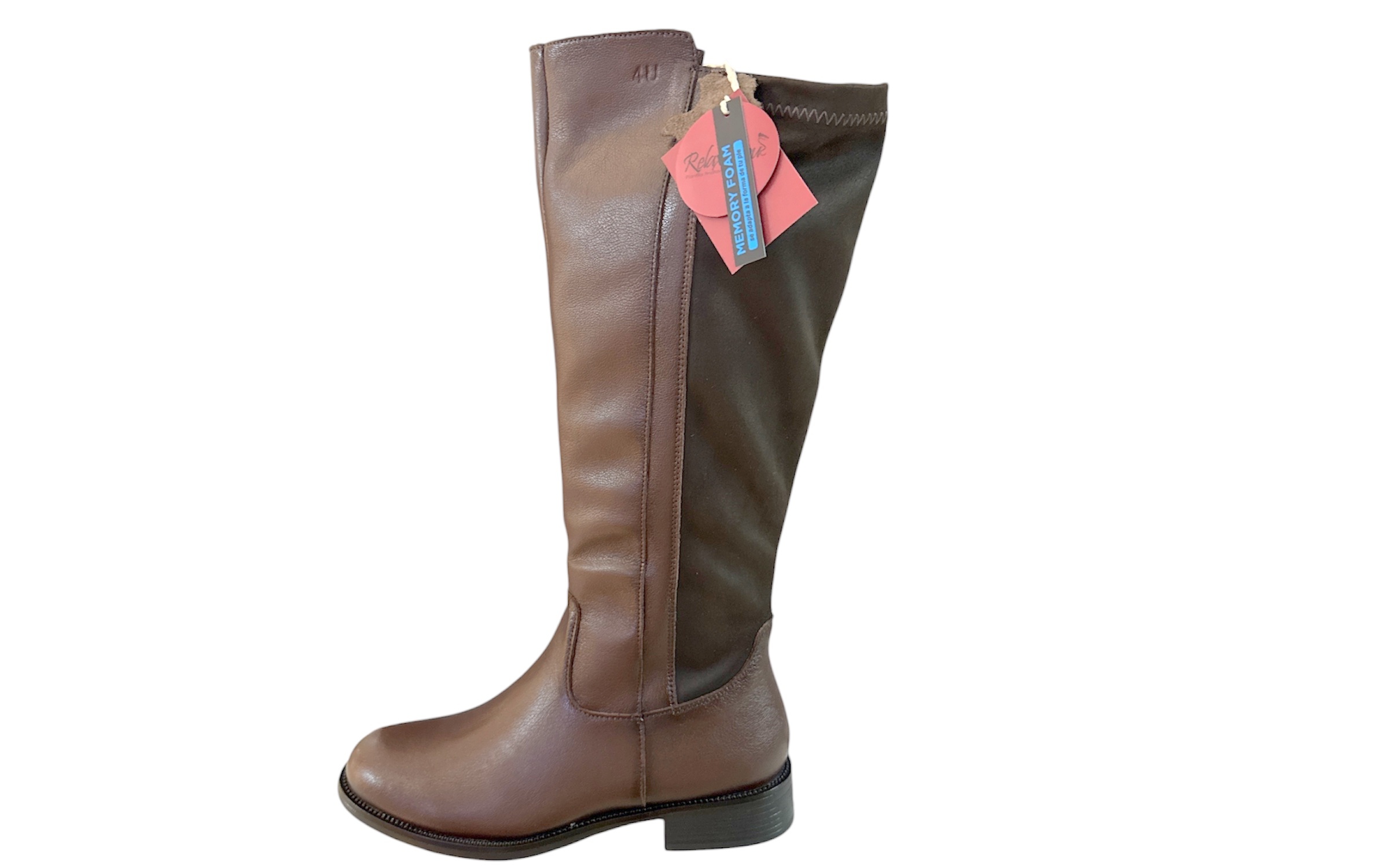 BOTA ALTA PIEL Y LICRA TRASERA MEMORY Ref. R502