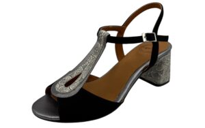 SANDALIA OVALO EMPEINE TACON GRUESO Ref. 1424