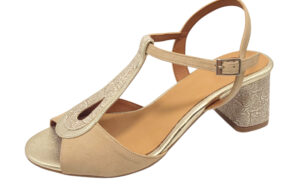 SANDALIA OVALO EMPEINE TACON GRUESO Ref. 1423