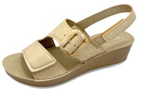 SANDALIA 2 BANDAS  HEBILLON CUÑA Ref. RN000032