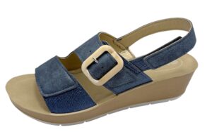 SANDALIA 2 BANDAS  HEBILLON CUÑA Ref. PV000017