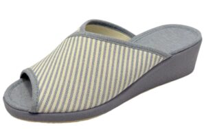 ZUECO PUNTA ABIERTA CRUZADO RAYAS ALTA Ref. 736.083